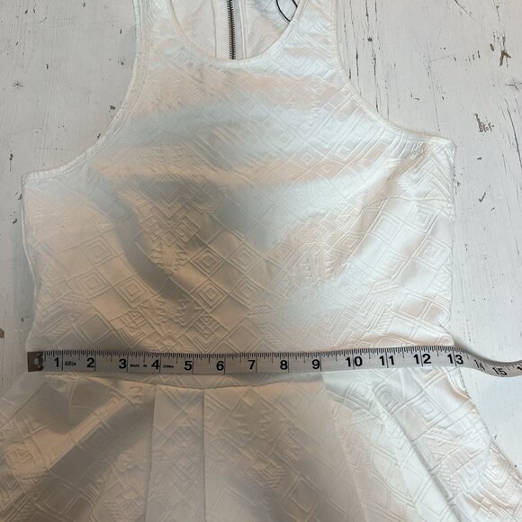 PARKER White Textured Cutout Fit&Flare Mini Dress Rave CyberGoth MSRP $265 Sz S - Picture 9 of 14